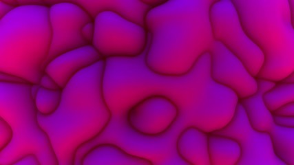 Wall Mural - 3d Looped abstract pastel background. Wavy surface with ripples.Trendy vibrant texture, fashion textile, graphic design, animated bubbles texture.