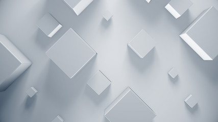 Poster - 3d cubes illustration. Abstract geometric mosaic background with cubes. Futuristic graphic texture concept for creative template design.