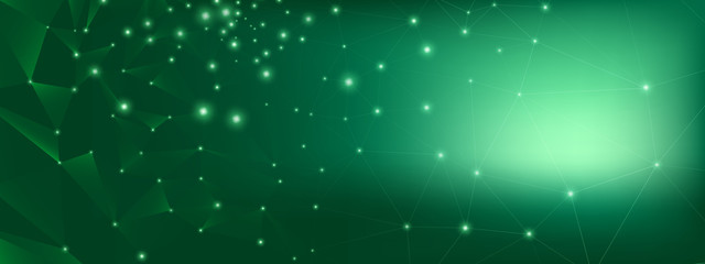 Wall Mural - technology vector. big data analysis. green