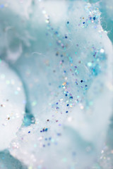  Ethereal Fluffy Blue Clouds with Glitter Background