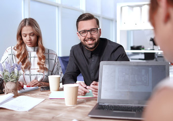 Wall Mural - business team at the workplace in the office