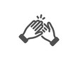 © blankstock - Clap sign. Clapping hands icon. Victory gesture symbol. Classic flat style. Simple clapping hands icon. Vector