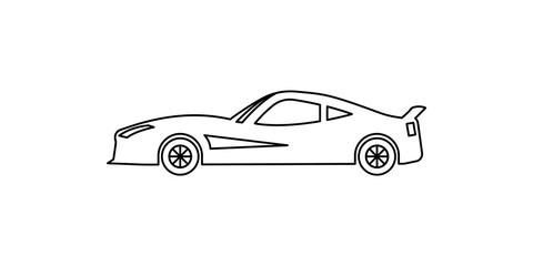 Poster - coupe line illustration. element of car