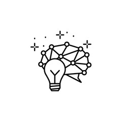 Poster - ?dea icon. Element of artificial intelligence
