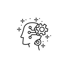 Poster - Robotic icon. Element of artificial intelligence