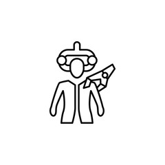 Poster - Engineer robot technology icon. Element of futuristic technology icon