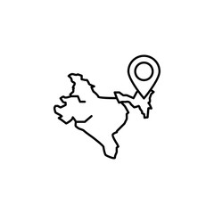Poster - Pin icon. Element of India culture icon