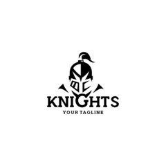 Canvas Print - Knights Badge Logo Design Vector