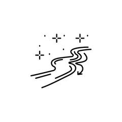 Poster - River, direction icon. Element of geography icon