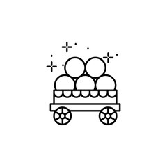 Poster - Carriage, transport icon. Element of October festival icon