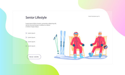 Wall Mural - Web page of seniors lifestyle