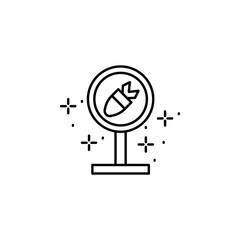 Poster - Sign, war zone icon. Element of battle royal games icon