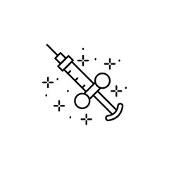 Poster - Syringe, injection icon. Element of battle royal games icon