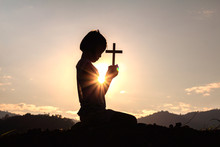 Praying Silhouette 2 Free Stock Photo - Public Domain Pictures