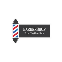 Canvas Print - Barber pole logo