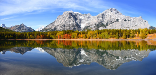 Canvas Print - Scenic Wedge pond landscape in Alberta Canada