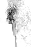 Fototapeta Młodzieżowe - Black smoke on white background