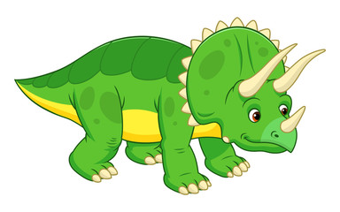  Cute cartoon triceratops