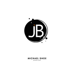 Poster - J B JB Initial logo letter with minimalist concept. Vector with scandinavian style logo.