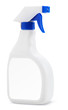 White plastic bottle with spray detergent
