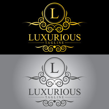Luxurious Logo vector initials logo , editable, ready to print, easy to edit.