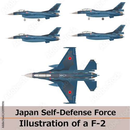 航空自衛隊f2戦闘機のイラスト 飛行機