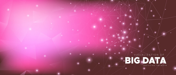 Wall Mural - big data concept. technology poster. red