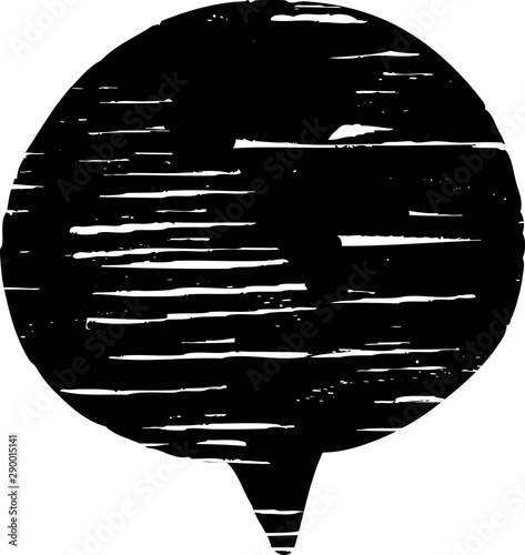 かすれたフキダシ素材