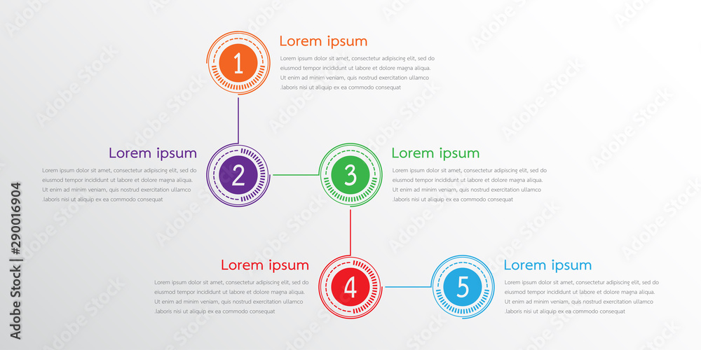 Vector infographic templates used for detailed reports. All 5 topics ...