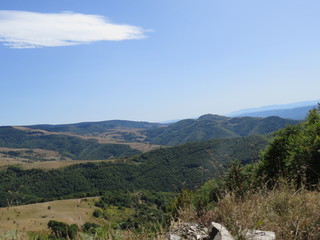 Mountain landscape viewed from the top Golija Serbia ideal hiking place not so steem