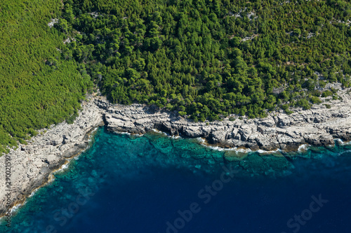 Fotomural Aerial view of Mljet Island, Croatia