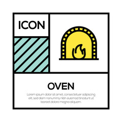 Wall Mural - OVEN ICON CONCEPT