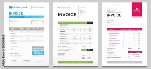 Fotomural Business invoice form template