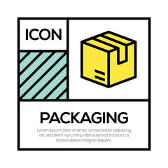 Canvas Print - PACKAGING ICON CONCEPT