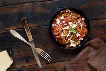 Wall Mural - French beans with tomato