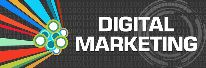 Digital Marketing Dark Colorful Element Binary Horizontal 