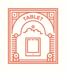 Wall Mural - tablet icon concept