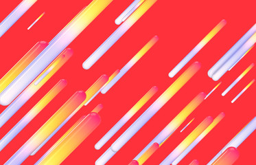 Aufkleber - Futuristic geometric dynamic lines shape background. Abstract 3d render background.