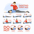 Fainting first aid. What to do in emergency situation