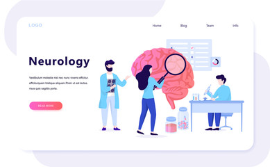 Poster - neurology web banner concept. idea of medical treatment
