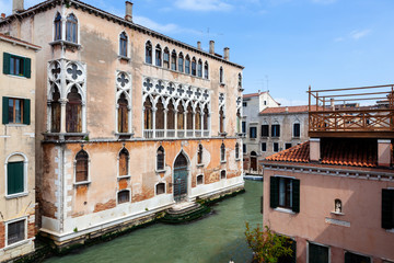 View of traditional Venice palace