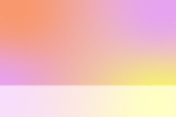 Poster - Abstract space with wall in pastel shades and light floor.