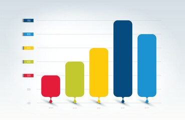 Chart, graph, scheme. Simply color editable. Infographics element. Vector.