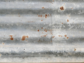 Wall Mural - background or surface of old rusty galvanized sheet and cement wall.