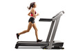 © Ljupco Smokovski - Young sporty female athlete running on a treadmill