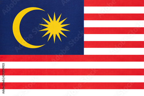 Fotomural Malaysia national fabric flag textile background