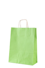 Wall Mural - Paper shopping bag isolated on white background