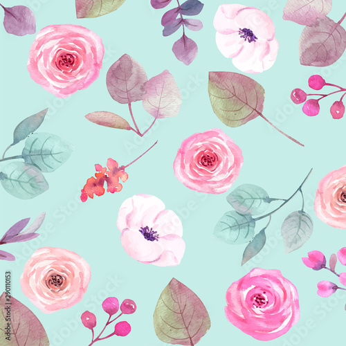 seamless pattern with roses