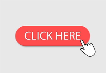 Poster - Button click here. Vector icon.