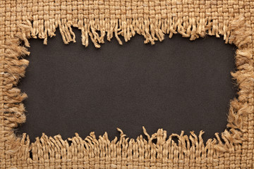 Wall Mural - Piece of burlap with hole